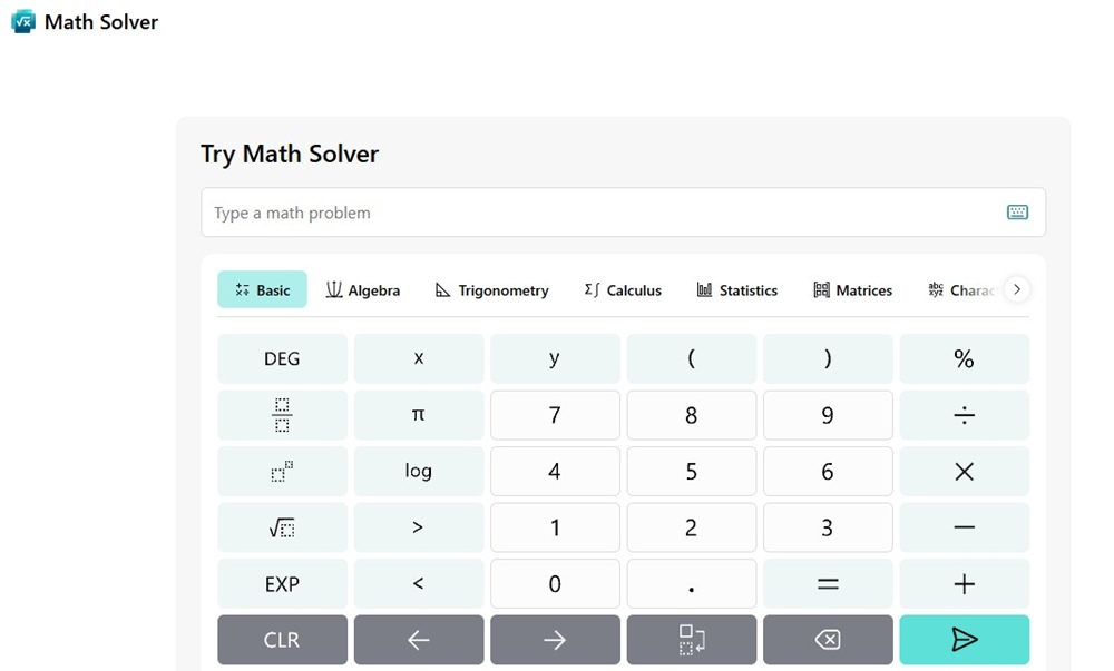 Microsoft Math Solver